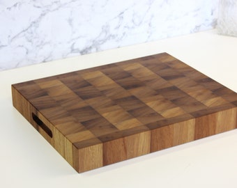 Planche à découper de cuisine IROKO Premium Planche à découper grand grain de bois