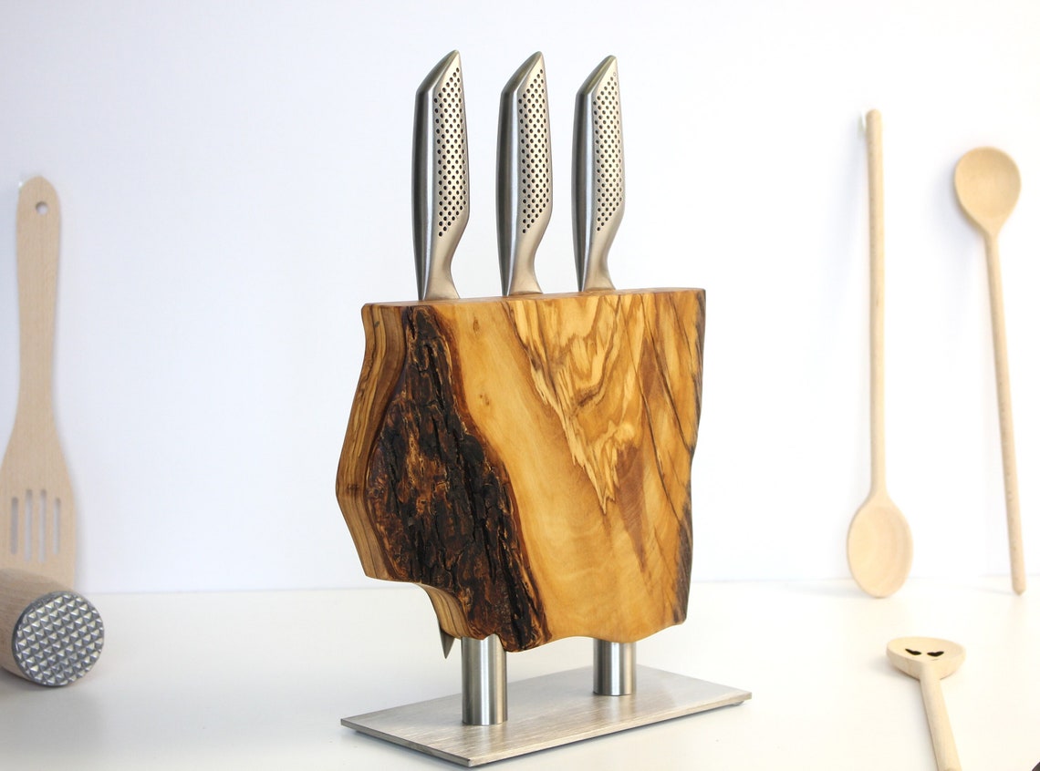 Beautiful Live Edge Knife Holder Knife Storage Knife Block Etsy