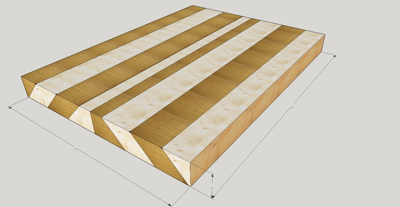 Plans For 3D End grain Cutting Board No 4 Etsy
