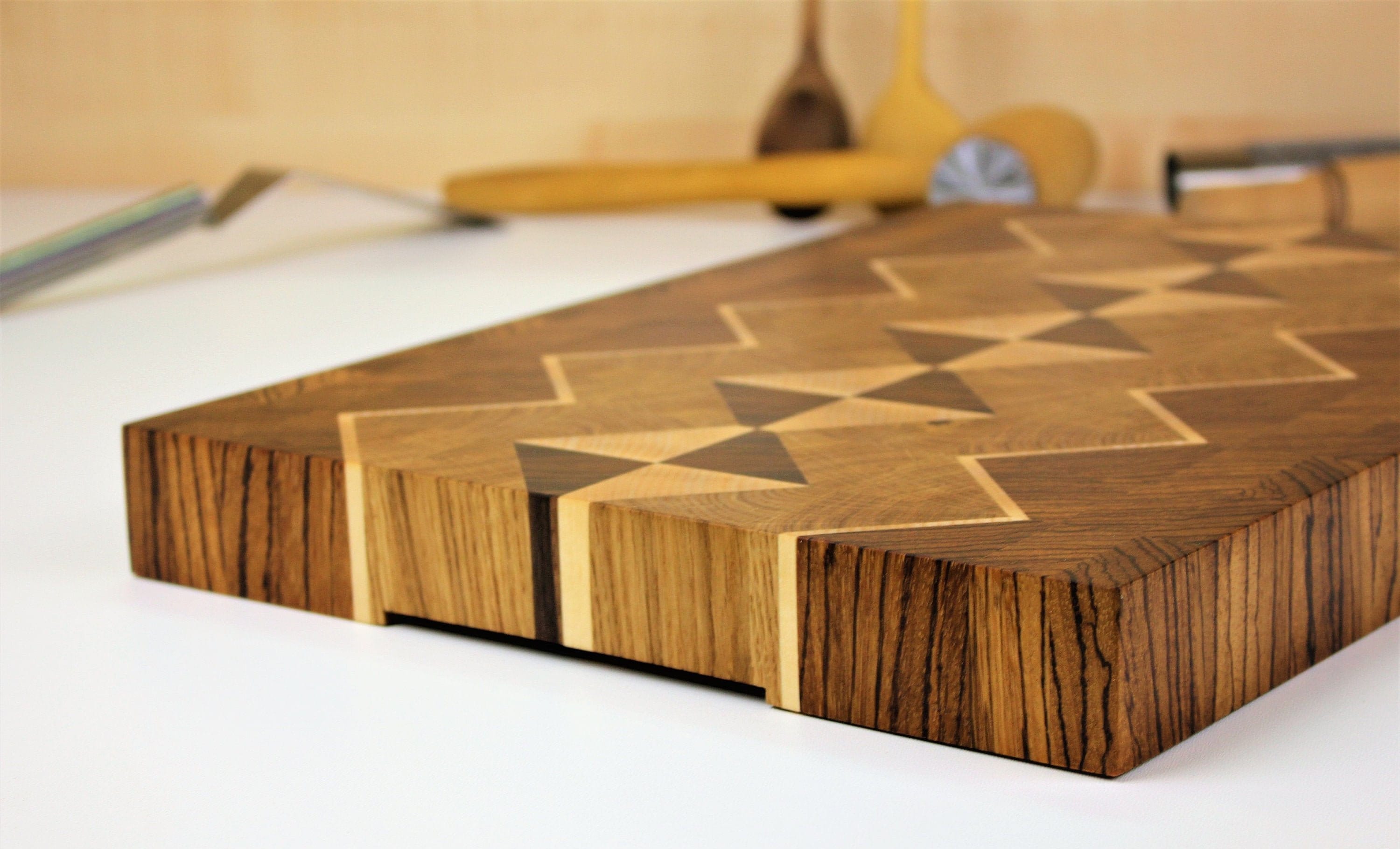 large quilt pattern endgrain cutting boards