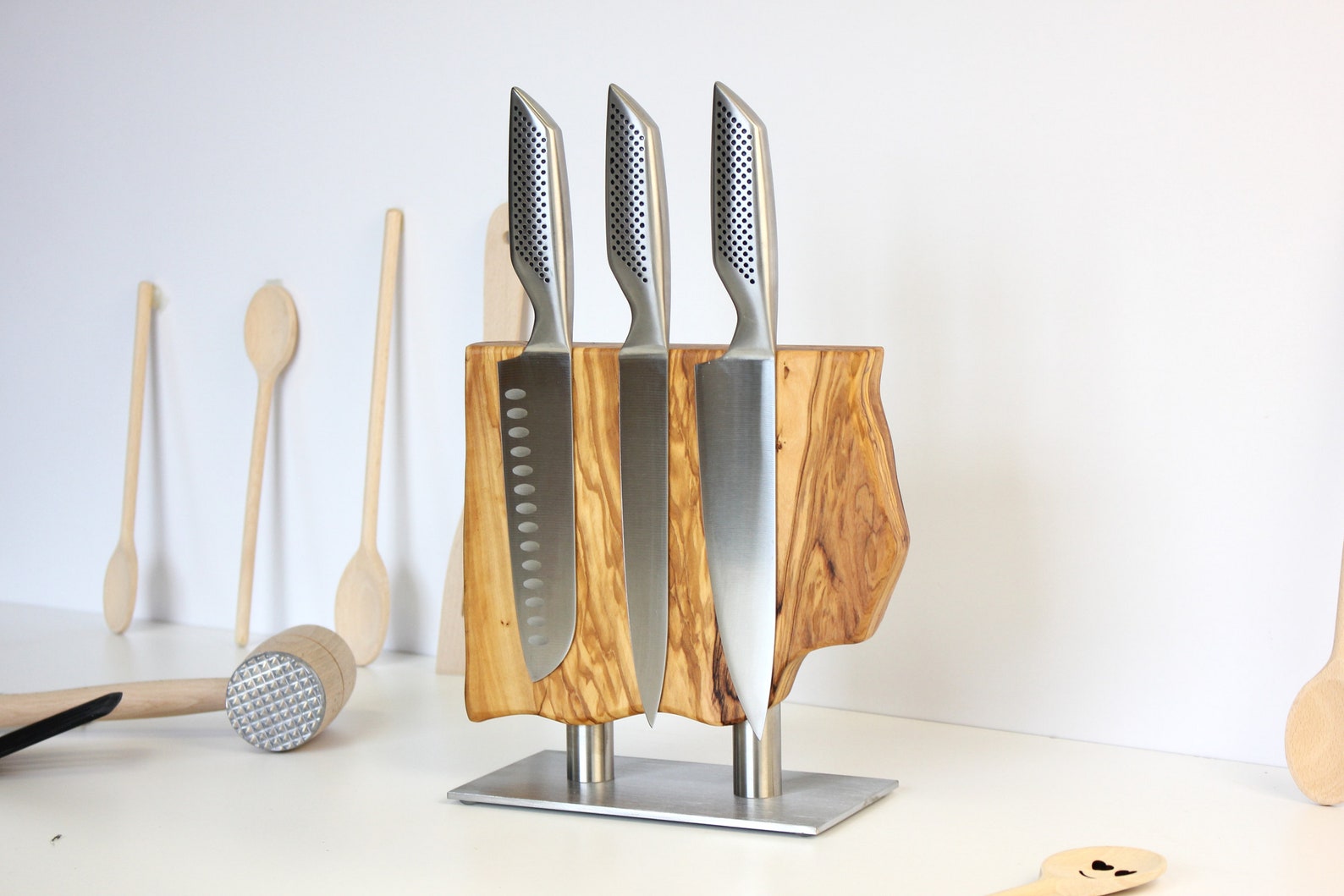 Beautiful Live Edge Knife Holder Knife Storage Knife Block Etsy