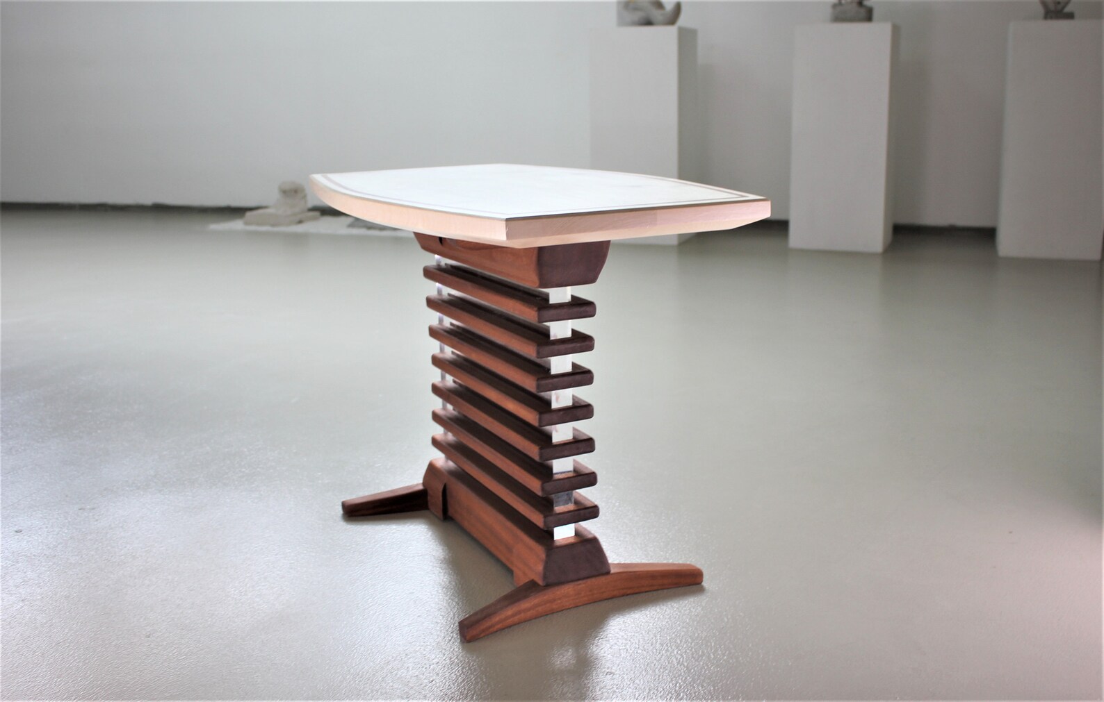 Floating Illusion Coffee Table Maple Wood Mahogany Etsy