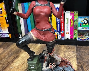 Peinture personnalisée imprimée en 3D Ada Wong de Resident Evil 4 REmake