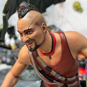 Custom Painted 3D Printed Vaas from FarCry 3