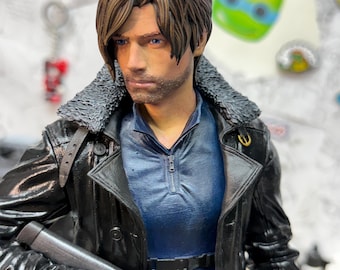 Peinture personnalisée imprimée en 3D Leon S Kennedy de Resident Evil 9 Requiem