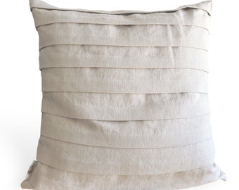 handmade Layered HeatherV of Natural linen - Decorative throw pillow - 20x20  Pinkish Pearl Cushion Collection