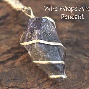 Raw Amethyst Pendant Handmade Necklace February Birthstone Crystal Royal Wedding Choker Minimalist Necklace Personalized Unique Gift for Her