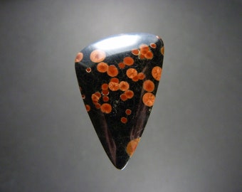 Cabochon cacahuète et obsidienne