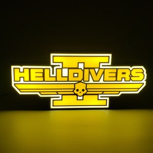 Helldivers 2 Lightbox | Video Game Lamp | Gaming Decoration | Democracy Wall Art | Freedom Room Decor | Galactic Fantasy