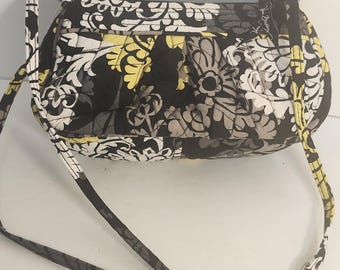 Vera Bradley Baroque (2010) Backpack Vera Bradley Backpack Sm Quilted Cotton Zip Yellow Floral  main image 4