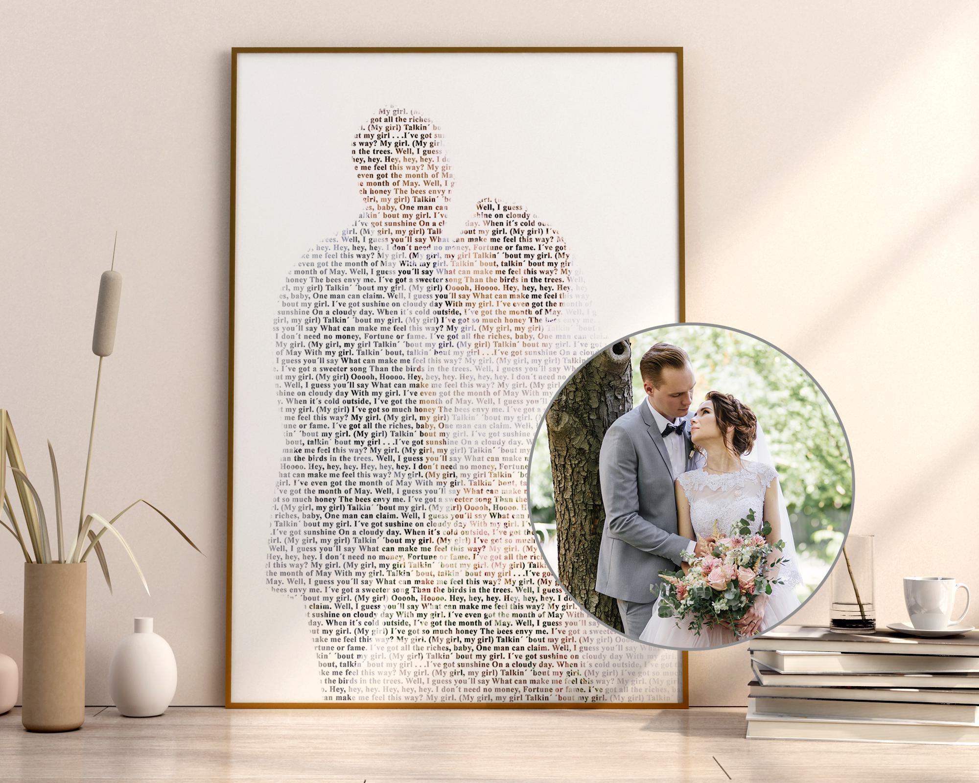 Wedding Song Lyrics from Photo First Dance Song Lyrics Wall Art First Dance Song Lyrics Wall Art Paper Anniversary Gift Wedding Vows Gift