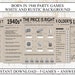 75th Birthday Party Games Printable, Born in 1948, 1940s Game, 75th ...