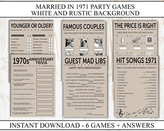 Anniversary Trivia Etsy