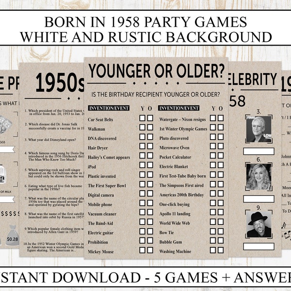 Born in 1958 - Etsy