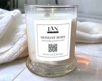 Candela profumata di soia di lusso per il giorno, ideale per il relax e la decorazione della casa – Candela a lunga durata, perfetta come regalo e per la cura di sé.