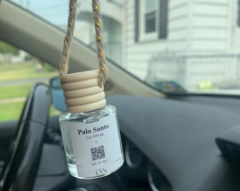 Palo Santo Car Diffuser – Long Lasting Scent, Refillable Aromatherapy Freshener