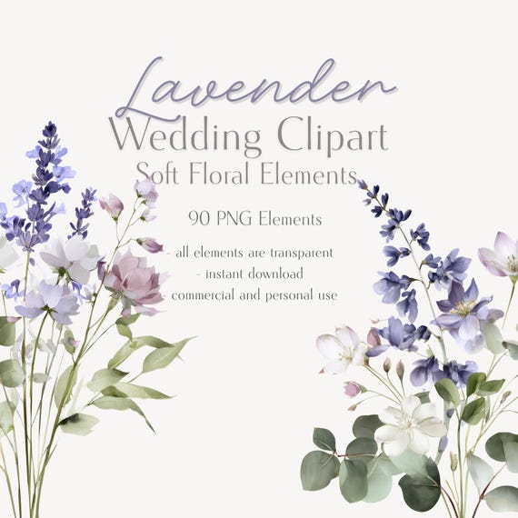 Purple Wedding Png Kit