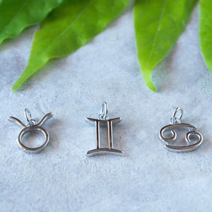 Dainty zodiac necklace, Sterling silver zodiac gift for her, Layered constellation necklaces for women, Minimalist pendant choker necklace