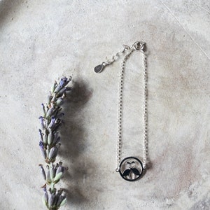 Sterling Silver Flamingo Bracelet: Dainty Boho Bangle