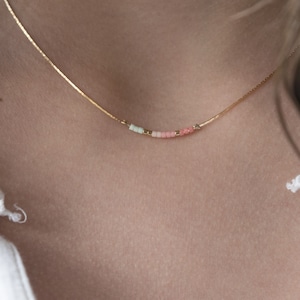 Dainty Beaded Choker Necklace: Boho Layered Style