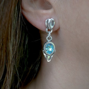 Orecchini pendenti in cristallo Swarovski: gioielli in zama placcati in argento