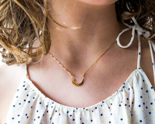 Collana Girocollo Bohémien Con Ciondolo Luna E Stella, Stile Vintage Minimalista, Lega Dorata, Per Donne E Ragazze, 36+5 Cm