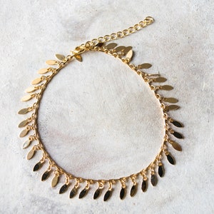 Gold Chain Anklet: Dainty Boho Ankle Bracelet with Charms