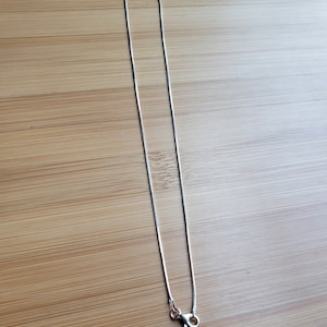 Rhodium Plated Sterling Silver 16&quot; Square Snake Chain