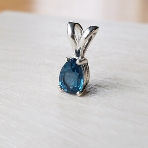 Natural Kyanite 1.09ct Faceted Pear Shaped Pendant