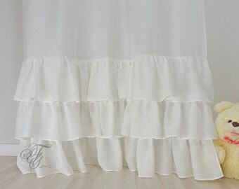 Asher Chalk Metallic Unlined- White 96 Rod Pocket Curtain Panels Champagne on Oatmeal Beige Silver