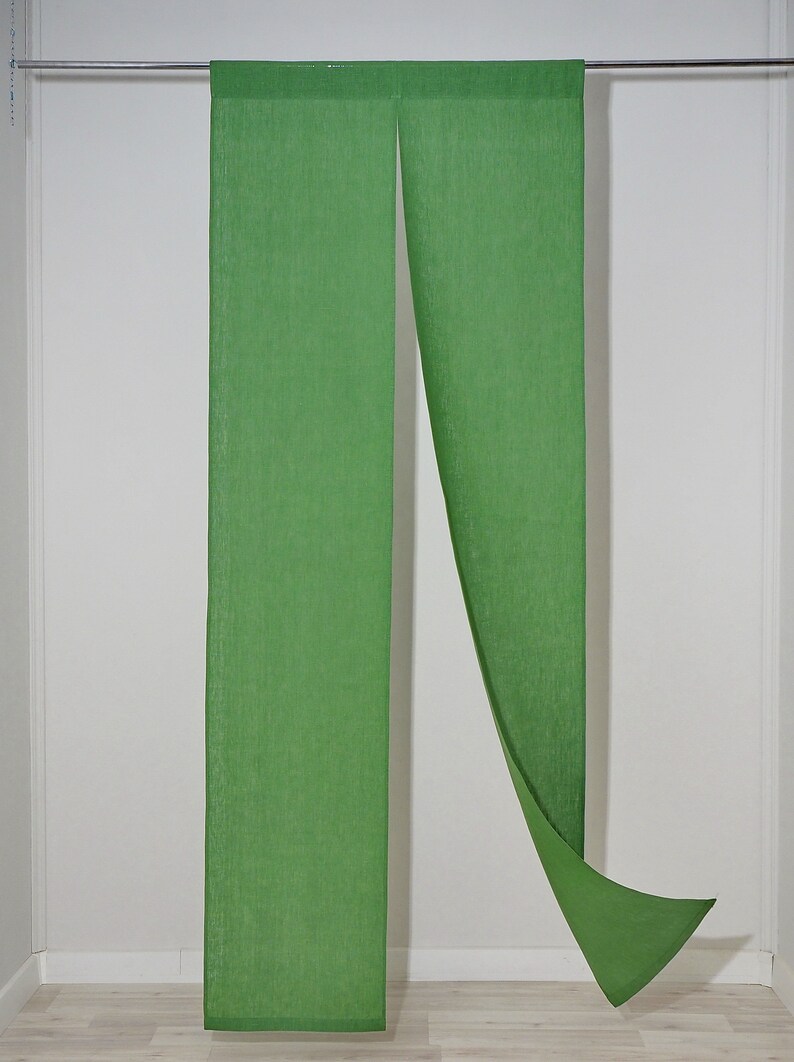 Oliven Leinen Japanischer Vorhang Noren. Tür Leinen Panel. | Etsy