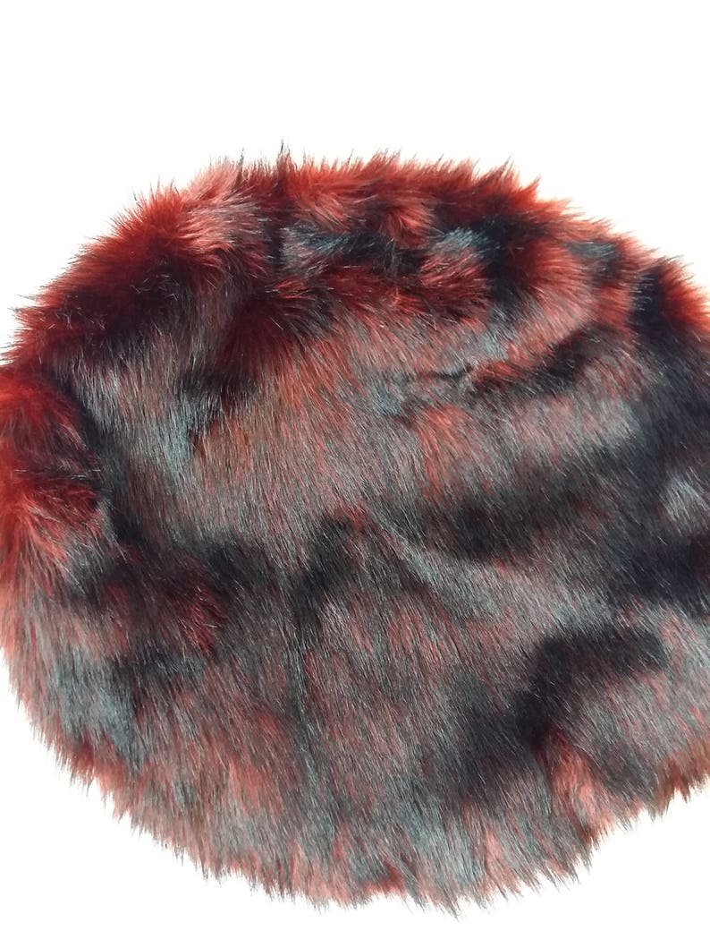 Bar stool slipcovers. Faux fur ottoman cover. Faux fur round Etsy