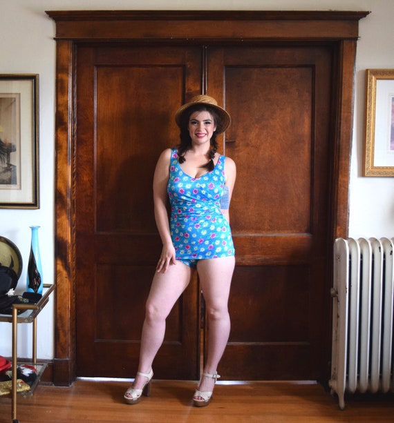 60s Swimsuit | One Piece Swimsuit | Plus Size Swim