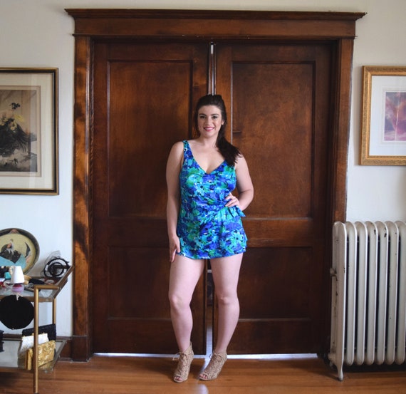 Skirted Swimsuit | Blue Swimsuit | One Piece Swims