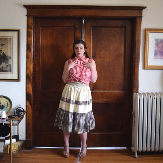 Checkered Blouse | Sleeveless Blouse | Gingham Blo