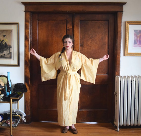 Tan Kimono | Dragon Kimono | Chinese Kimono | Long