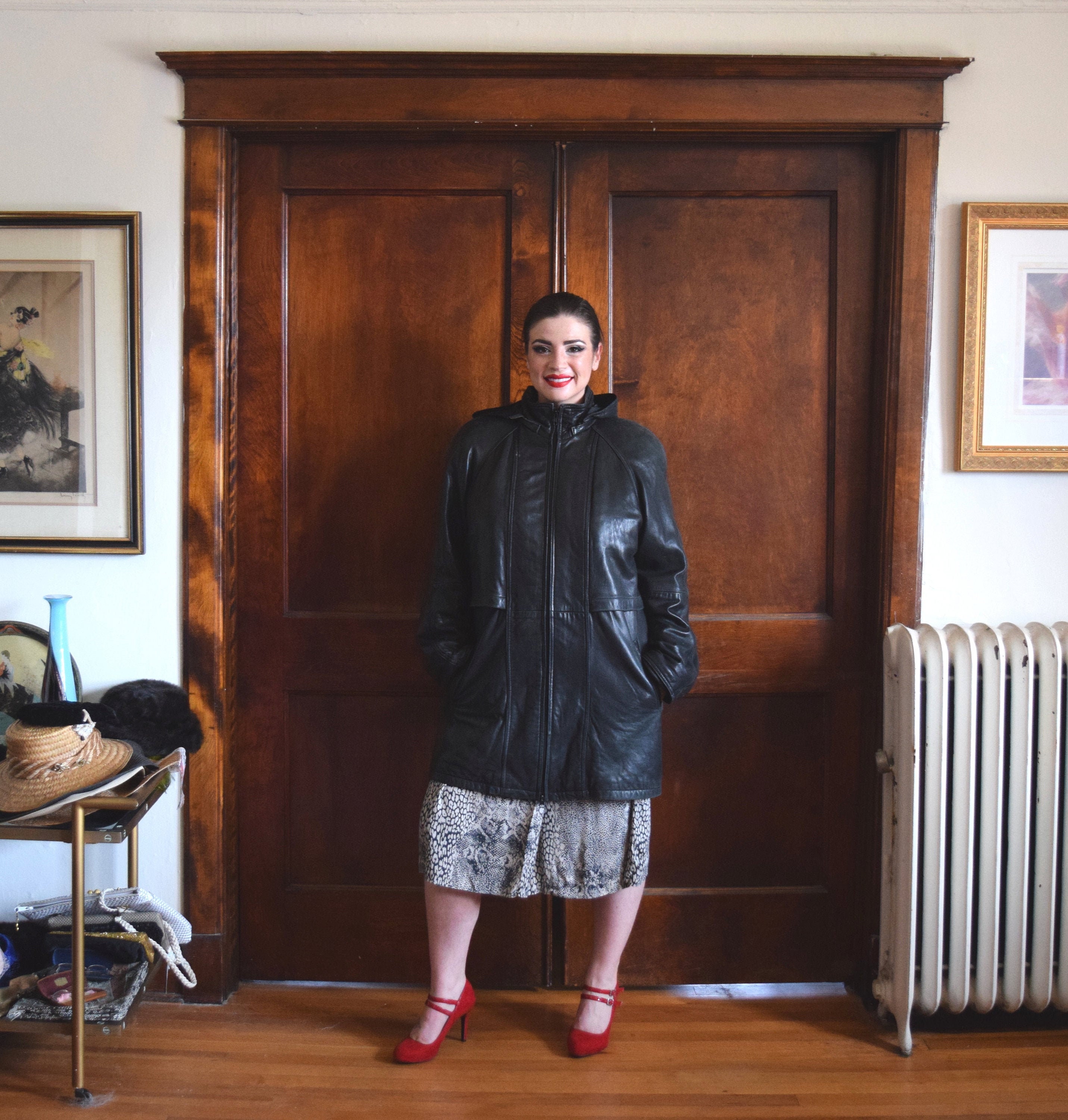 leather jacket size 18