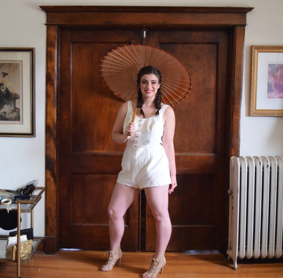 50s Playsuit | 50s Swimsuit | Mid Century Swimsuit