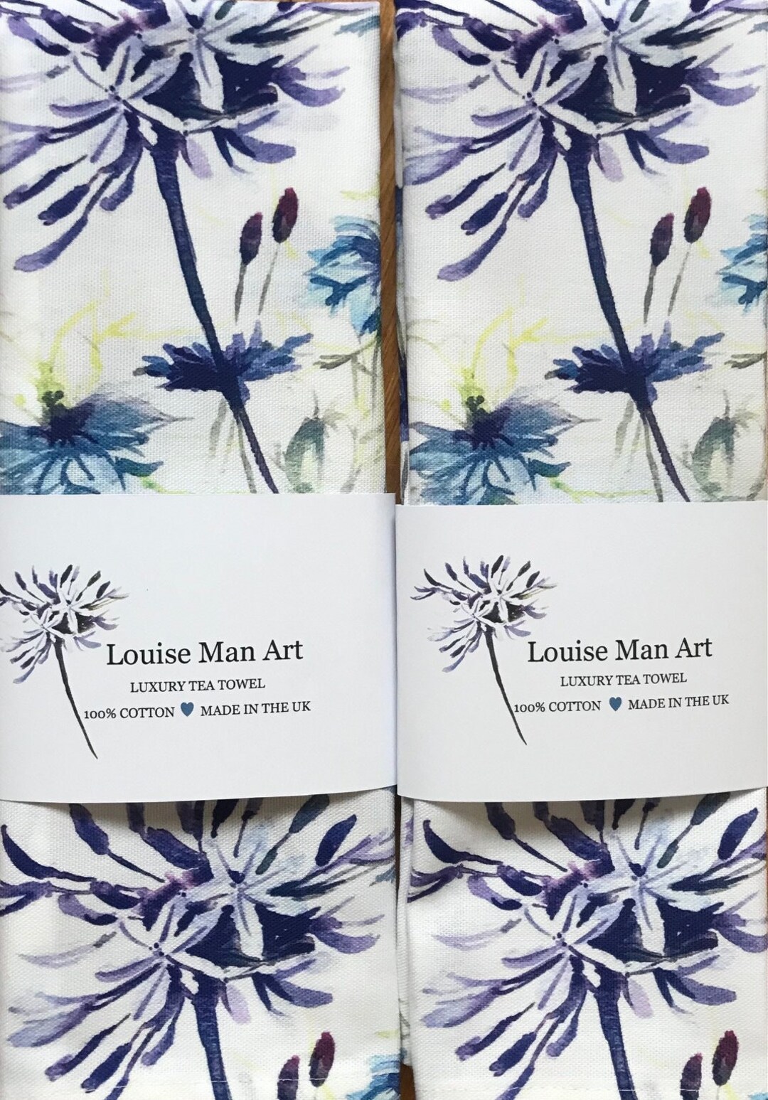 Pretty Tea Towel Cute Tea Towel Pretty Kitchen Towel Agapanthus Tea