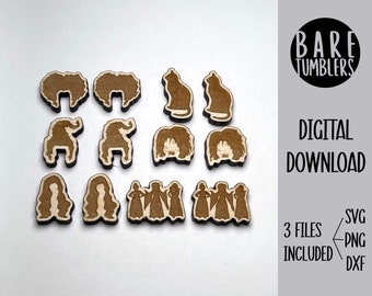 Hocus Pocus Earring SVG, Digital File, Laser File, Stud Earrings, Glowforge