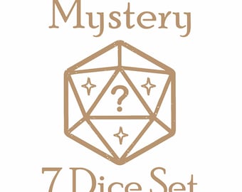 Mystery DnD 7 Dice Set, Surprise D&D Polyhedral Dice Set, Random Dungeons and Dragons Dice, Fantasy Rpg Gamer Gift