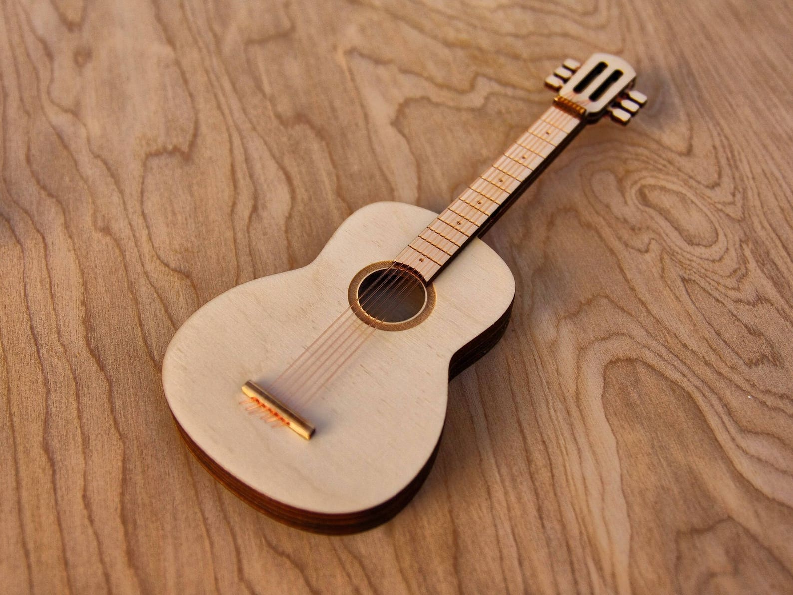 Miniature Acoustic Guitar With Strings Mini Classic Country Etsy