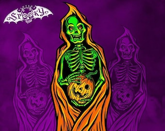 Grim Reaper Vintage Style Halloween Die Cut Decoration