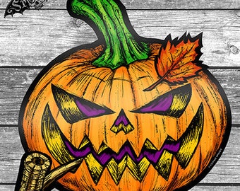 Smoking Jack Halloween Die Cut Decoration