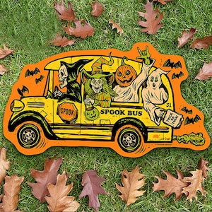 Spooky Bus Halloween Die Cut Decoration