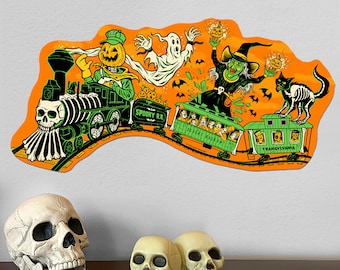 Spooky Train Die Cut Decoration