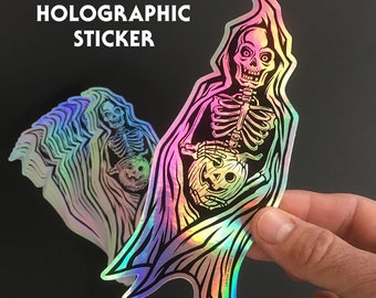 Grim Reaper Holographic Sticker
