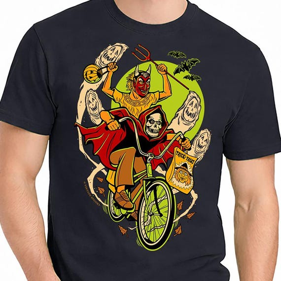 I Remember Halloween T-Shirt – Vintage Trick or Treat Kids – Unisex Black Short Sleeve 100% Soft Cotton – Professionally Screen Printed