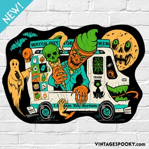 I Scream Man Vintage Style Halloween Die Cut Decoration