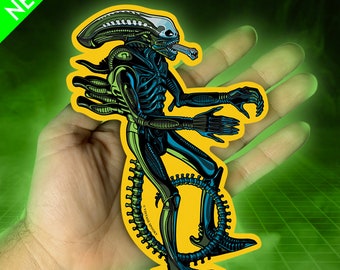 Spooky Alien Weather Proof Vinyl Sticker